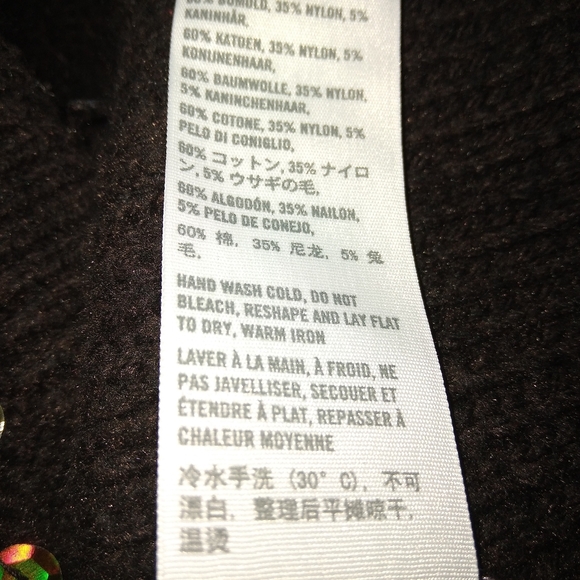 Vintage Hollister Brown Sequined Racerback Knit Vest Small - Picture 6 of 8